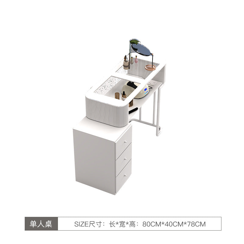 Cream style manicure table and chair set Japanese manicure table special price economical single double ins Internet celebrity multi-function