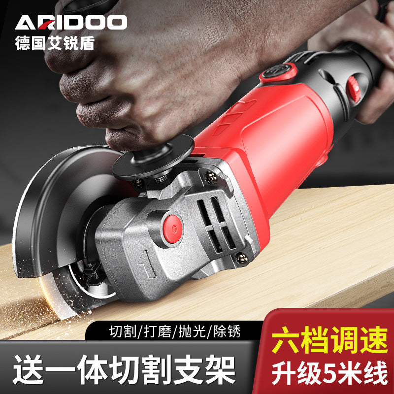 Airidun Multifunctional Angle Grinder Long Tail 5 Meters Noodles Grinder Grinder Bracket Polishing Machine Cutting Machine Household