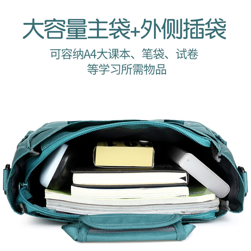 Primary school students tutoring bag Large capacity children's hand-held book bag Nylon girls and boys tutoring class make-up storage bag
