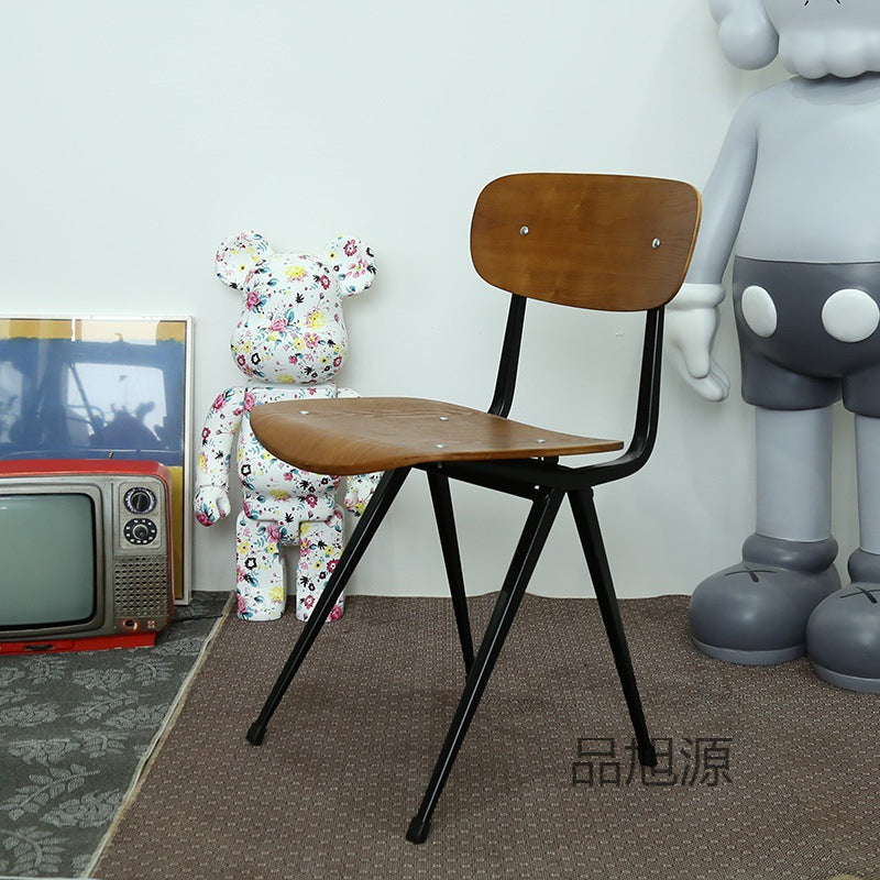 American bar barbecue shop loft wrought iron chair coffee shop casual back chair retro restaurant solid wood dining chair stool