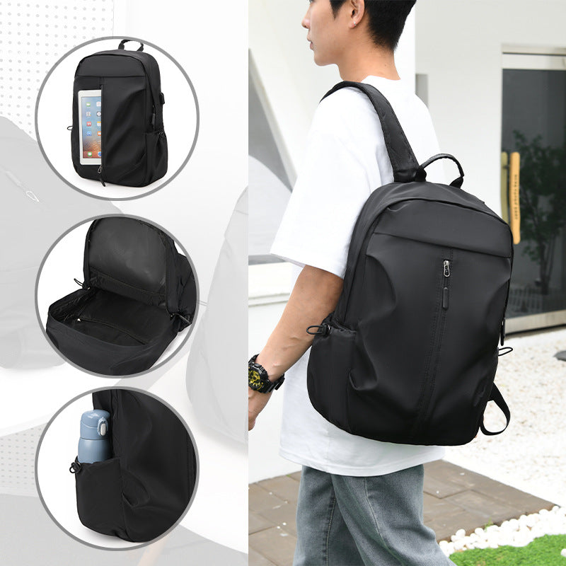 New simple and fashionable backpack men's large-capacity student bag outdoor leisure travel bag business commuter computer bag