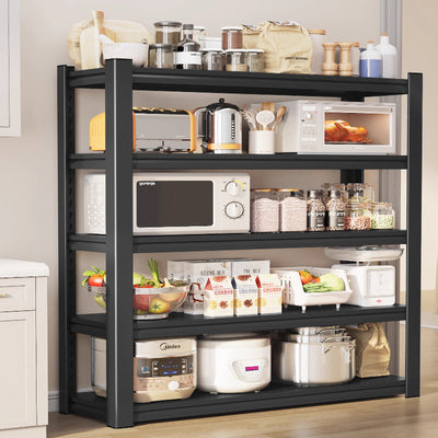 Kitchen storage rack - multi-tier organizer, carbon steel, multi-functional, freestanding, all-in-one shelf for home, sundries, and storage