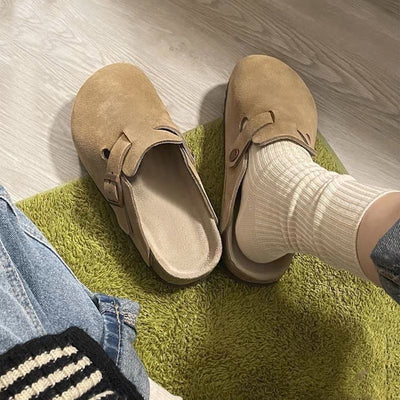 Birkenstock women's 2024 spring/autumn new collection: thick-soled, closed-toe birkenstock-style mules - slip-on, easy-wear summer shoes