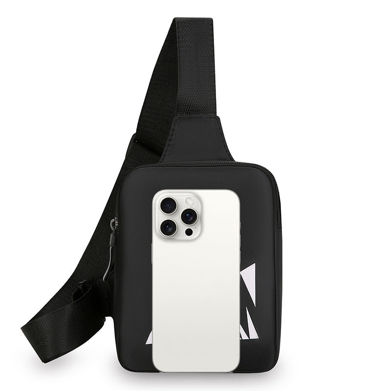 New men's breast bag, Japanese and Korean trend casual fanny pack, men's messenger bag, sports women's chest bag, shoulder backpack, small bag.