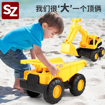 kids excavator toy car baby engineering vehicle dump truck boy extra large excavator gliding 2 years old 3