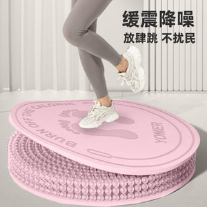 Indoor tpe running mat - ultra-soft jogging mat, shock absorption, non-slip, soundproof, home use, silent, thickened, jump rope dedicated floor mat