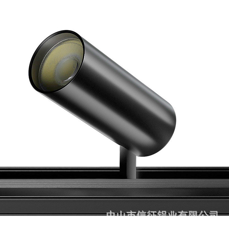 Magnetic track light commercial clothing store led no main light living room lighting batch gray model borderless spotlight line light