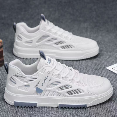 Men's skate shoes - spring 2026 new collection: breathable mesh, athletic & casual style. trendy, versatile white sneakers for teens and young adults