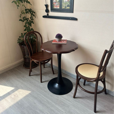 Vintage solid wood chair dining chair home dining table and chair set french cafe restaurant furniture customized cafe style