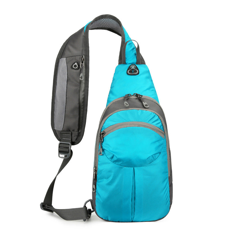 Cross-border new men's breast bag, multi-functional outdoor convenient sports backpack, wear-resistant and anti-splashing large-capacity messenger bag