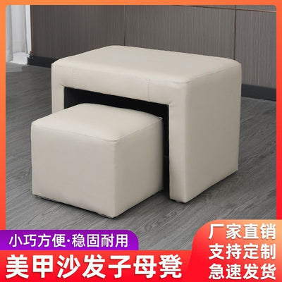Manicure footstool, manicure shop mother stool, sofa technician stool, pedicure foot stool, durable light luxury cushion sofa