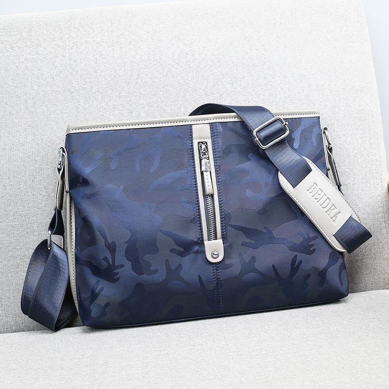 Bonnis Kangaroo Men's Crossbody Bag Men's New Trend Fashion Versatile Camouflage Oxford Waterproof Horizontal Shoulder Bag