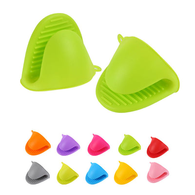 Heat-resistant oven mitts, kitchen utensil clips, silicone non-slip baking oven microwave plate grippers, 43g