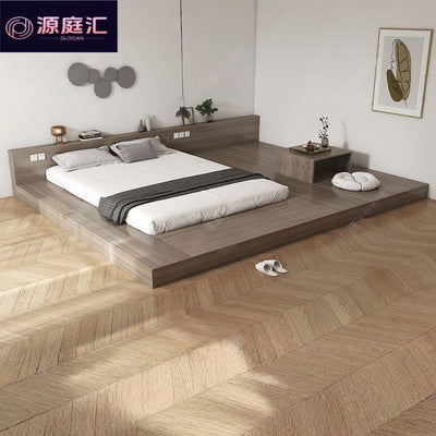 Solid wood tatami bed frame package installation japanese style platform bed floor-standing tatami light luxury creative multi-functional board bed
