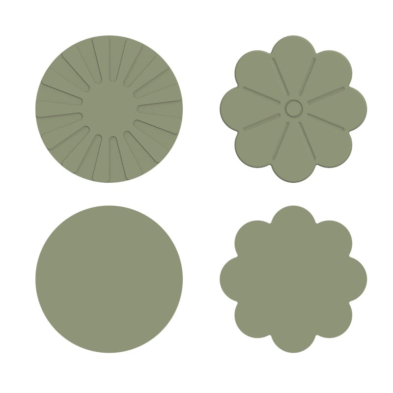 Cross-border new silicone thermal insulation mat round petal high temperature resistant dinner plate mat round creative gift silicone coaster anti-scalding