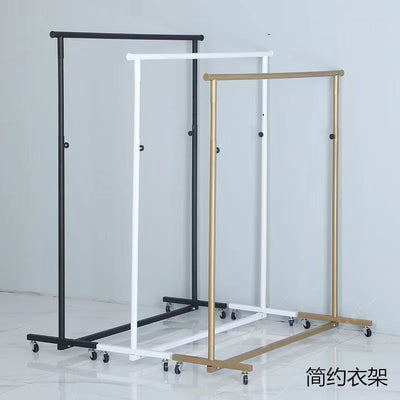 Street stall folding horizontal bar clothes hanger clothing store display rack night market clothes rack for home clothes drying rack island rack