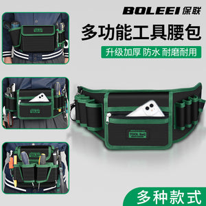 Heavy-duty electrician's tool belt - durable canvas multi-pocket organizer for hardware repair and storage
