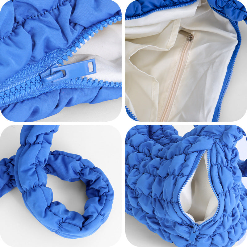 Cloud bag COS bag niche single shoulder satchel pleated bag women's large capacity work feeling shoulder bag soft bag commute