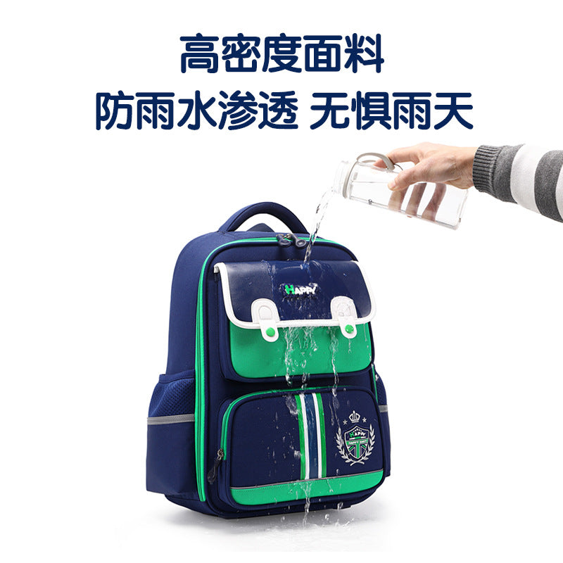 New primary school schoolbag, boys' first to fourth, fifth and sixth grades, boys and girls, lightweight spine protection and burden reduction, large-capacity backpack