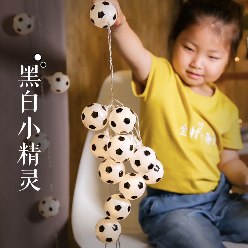 2022 World Cup European Cup Football Party Decorative Lights Douyin Same Lights String Lights LED Dormitory Room Lights