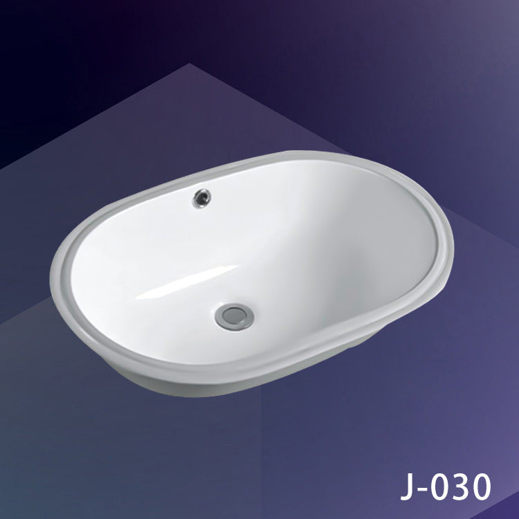 陶瓷台下盆嵌入式洗漱盆酒店民宿陶瓷洗一体盆家用洗手盆小户单盆