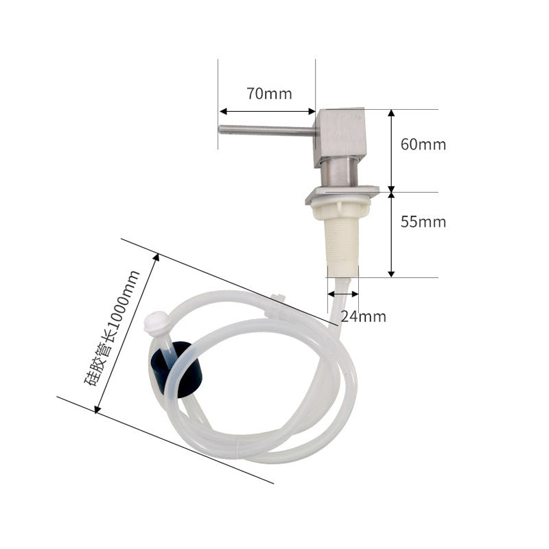 Square soap dispenser extension tube, kitchen sink extractor extension tube, no liquid addition, soap dispenser extension tube wholesale