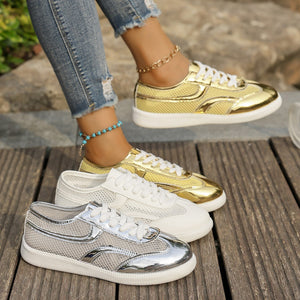 Exportplus sizecut out mesh breathable german training shoes summernew arrivalflats round toe casual sports shoes for women in stock