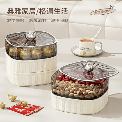Luxury sealed fruit bowl - premium 2025 design for home living room coffee table - candy & snack display, dried fruit storage box