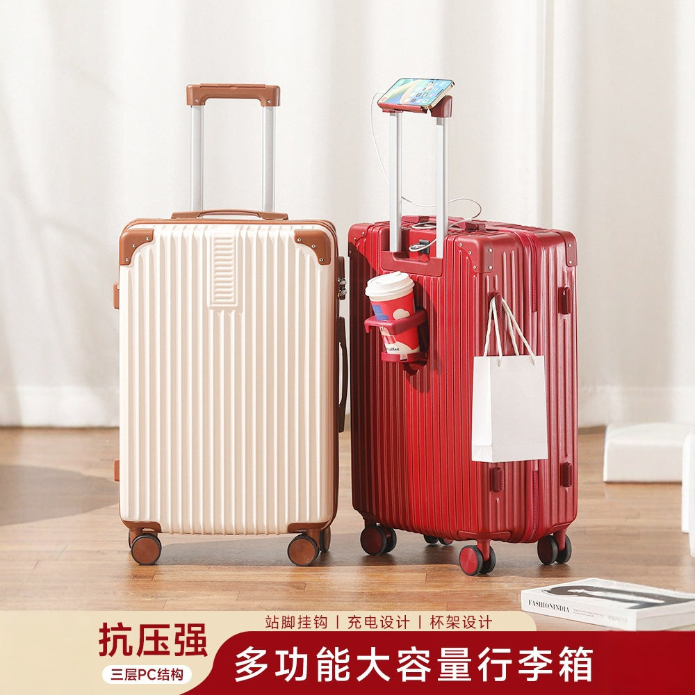 New multi-functional child and mother suitcase large-capacity men's and women's trolley case wear-resistant universal wheel suitcase password case