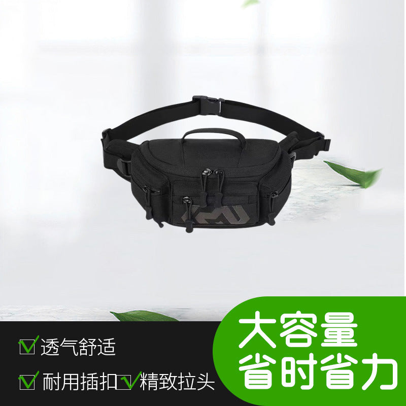 Crossbody bag, fanny pack, men's and women's sports shoulder satchel, outdoor large-capacity portable waist hiking tactical breast bag