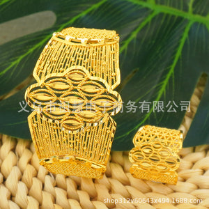Middle eastern wholesale dubai geometric open bangle bracelet, indian fashion, arabian wedding party gift