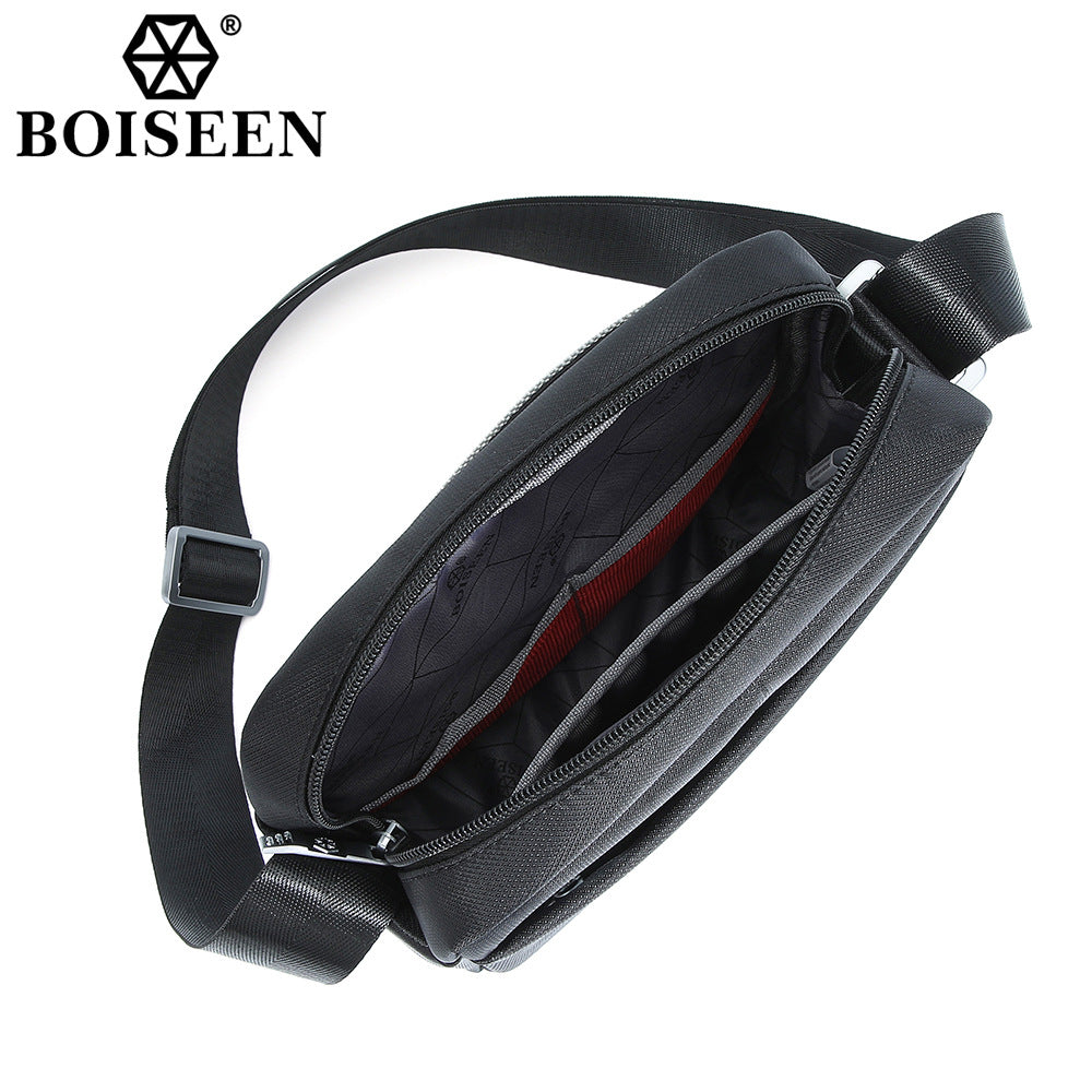 Boiseen New Men's Shoulder Bag Cross-border Business Multifunctional Crossbody Men's Backpack Outdoor Travel Storage Bag