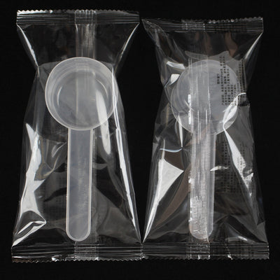 Plastic measuring spoon 40ml milliliter facial mask spoon powder feed fertilizer laundry detergent pesticide measuring spoon filled with water 40g grams