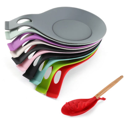 Ready-to-ship silicone trivet pads - kitchen utensil placement mats, heat-resistant creative spoon & sauce dish pads, easy-clean spoon rests