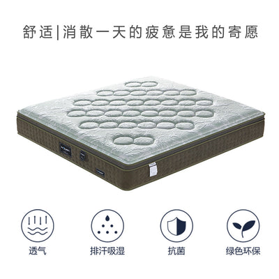 Factory direct sales: eco-friendly jute mattress, home spine-supporting simmons antibacterial memory foam pocket spring mattress