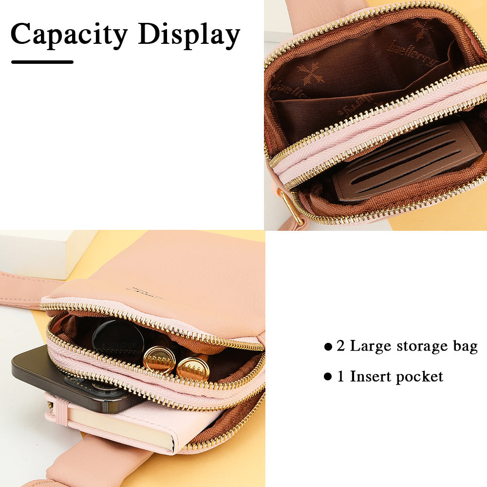 Baellerry new women's large-capacity breast bag  solid color versatile messenger shoulder bag fashionable mobile phone bag