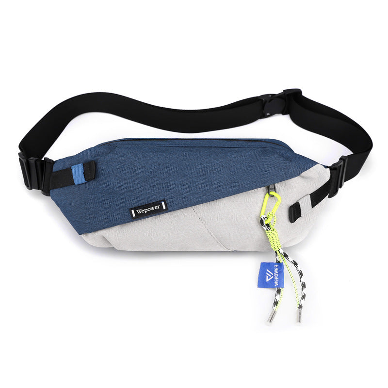 New Hong Kong wind locomotive color matching cycling bag outdoor travel fanny pack versatile mobile phone messenger bag travel commuter fanny pack