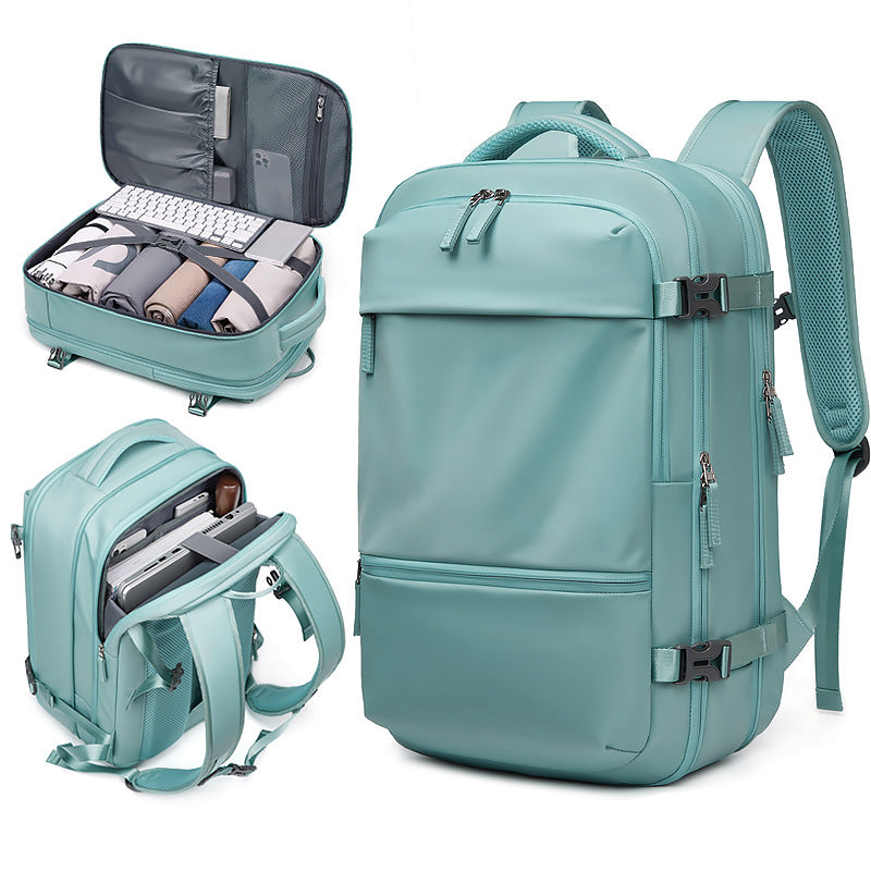 New travel backpack women's backpack lightweight large capacity wet and dry separation travel scalable backpack men