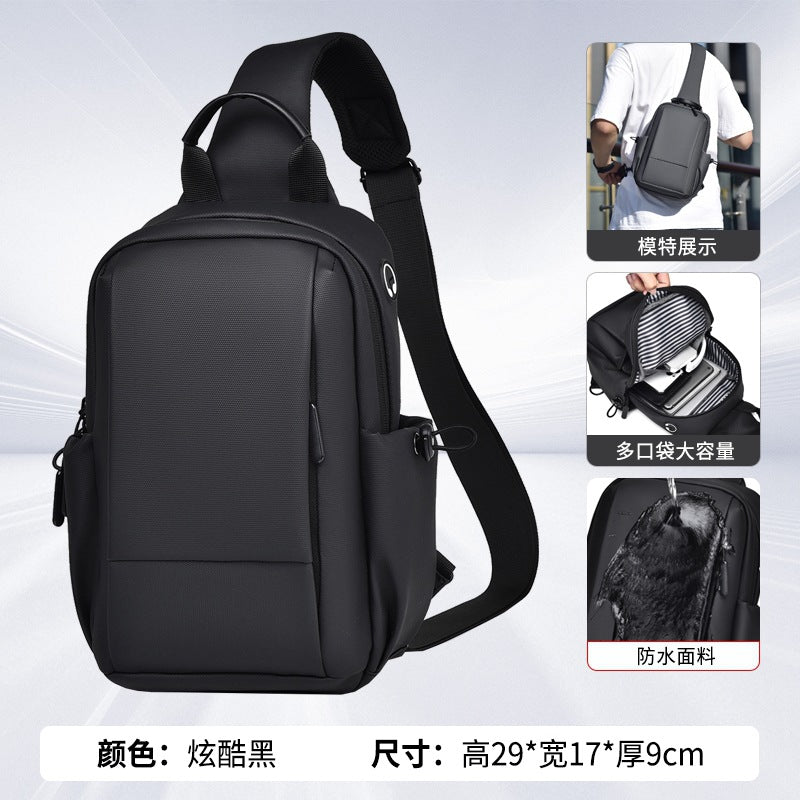 Cross-border fashion men's breast bag leisure travel women's messenger bag trendy high-end commuting shoulder bag lightweight chest bag