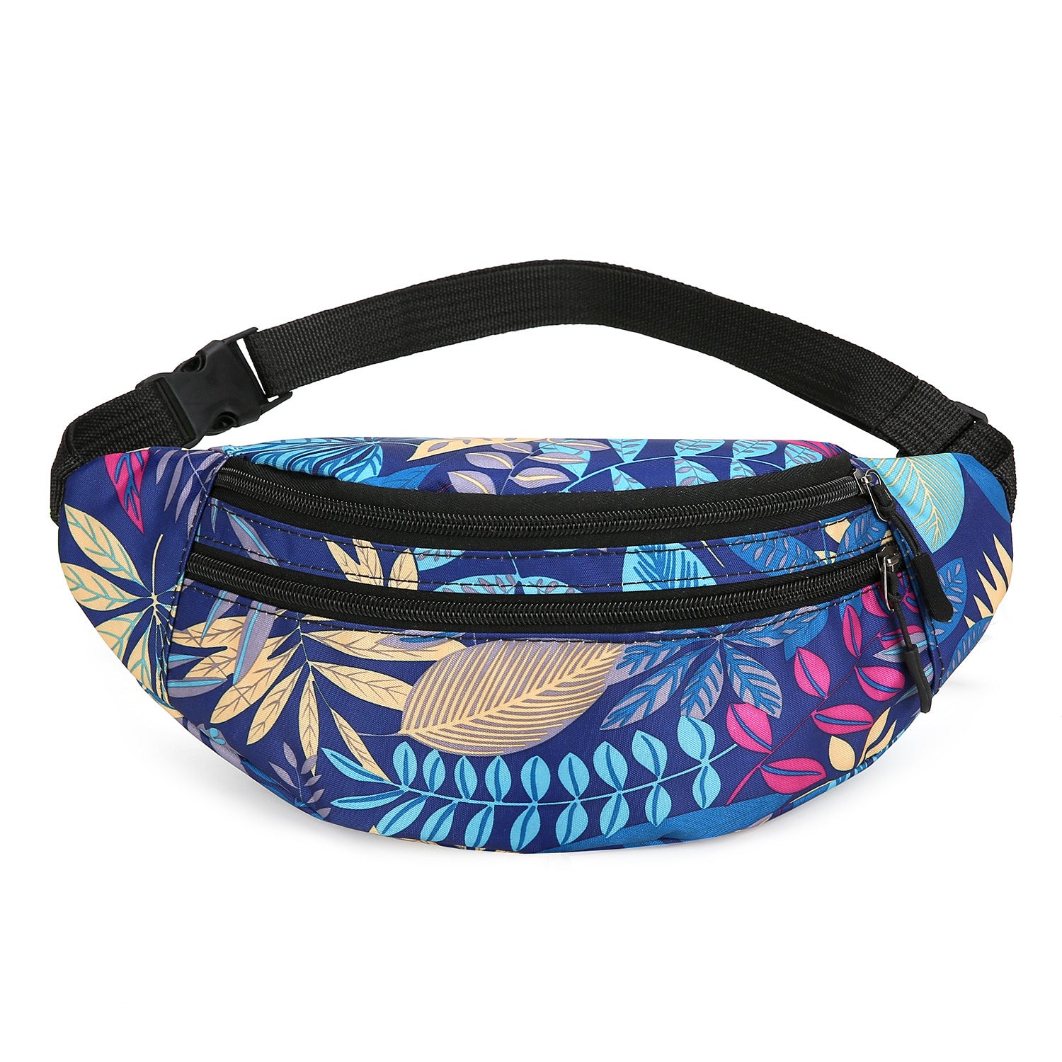 New fanny pack, women's mobile phone bag, casual messenger bag, printed close-fitting stall, wallet, travel backpack.