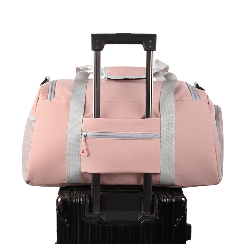 New multi-functional fitness bag, independent shoe compartment, dry and wet separation travel bag, portable short-distance lightweight messenger shoulder bag