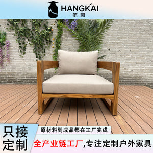Aluminum alloy outdoor patio furniture set for villas and gardens - nordic style outdoor sofa and coffee table combination