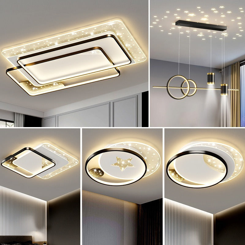 Zhongshan new Italian minimalist master bedroom light luxury living room ceiling light Nordic modern study light restaurant chandelier