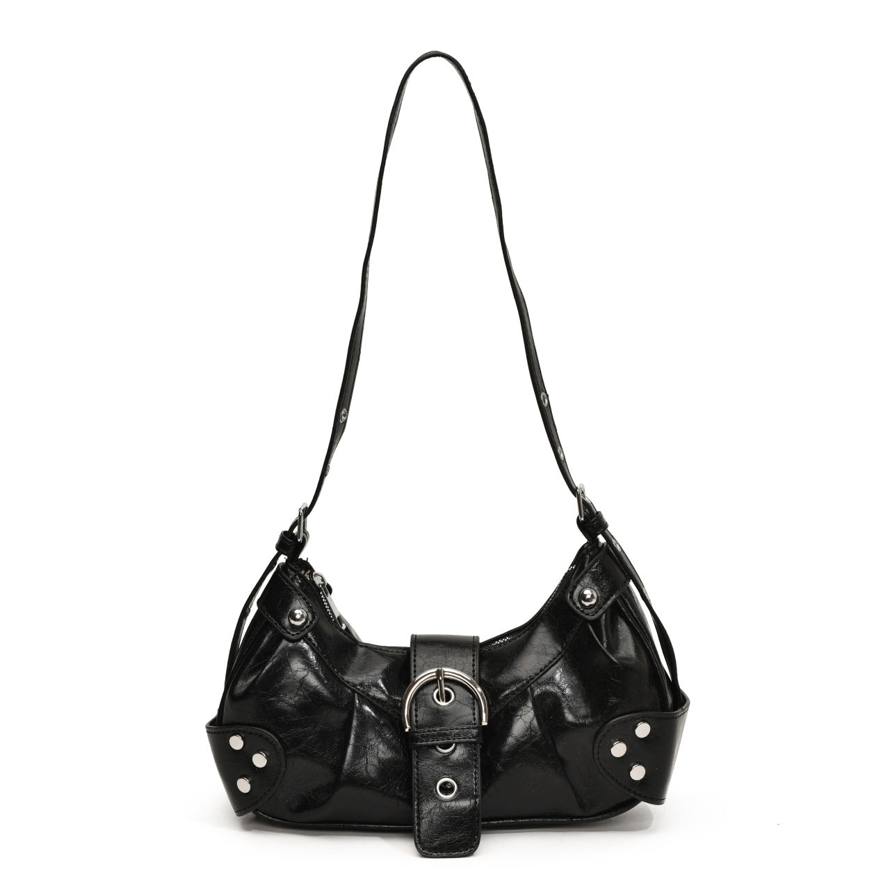 Cross-border 2025 spring new large-capacity fashion shoulder bag, foreign-style personalized baguette bag, light women's commuter bag