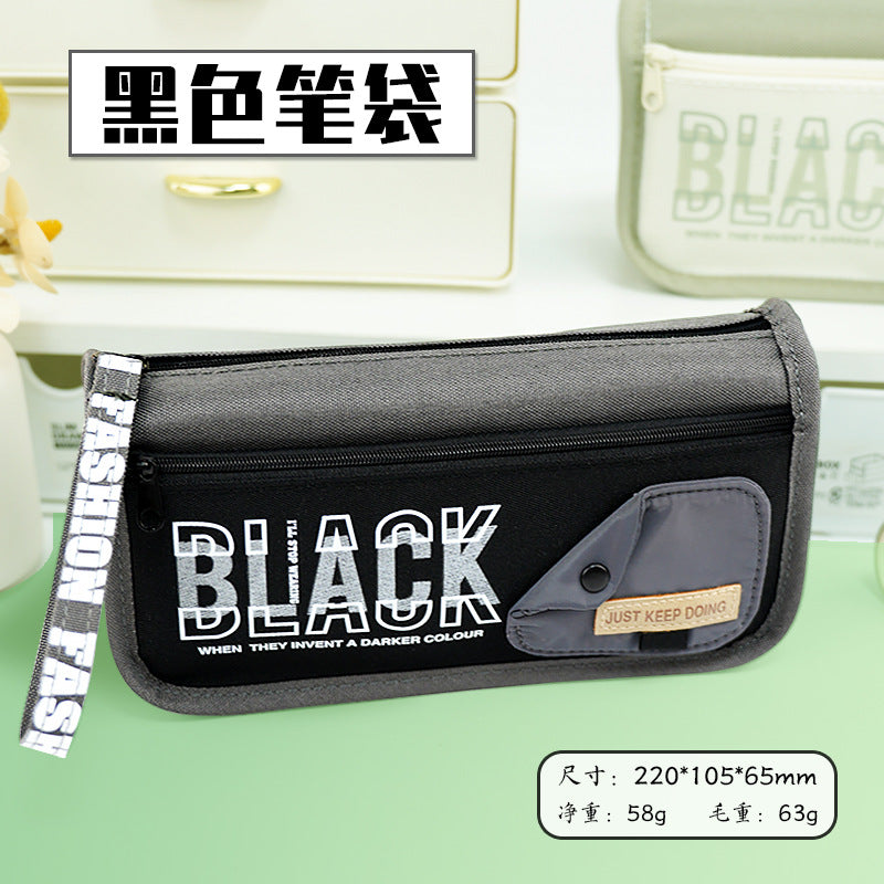 Large-capacity boy pencil case High value primary school students Multifunctional pencil Stationery bag Design sense Niche portable pencil case