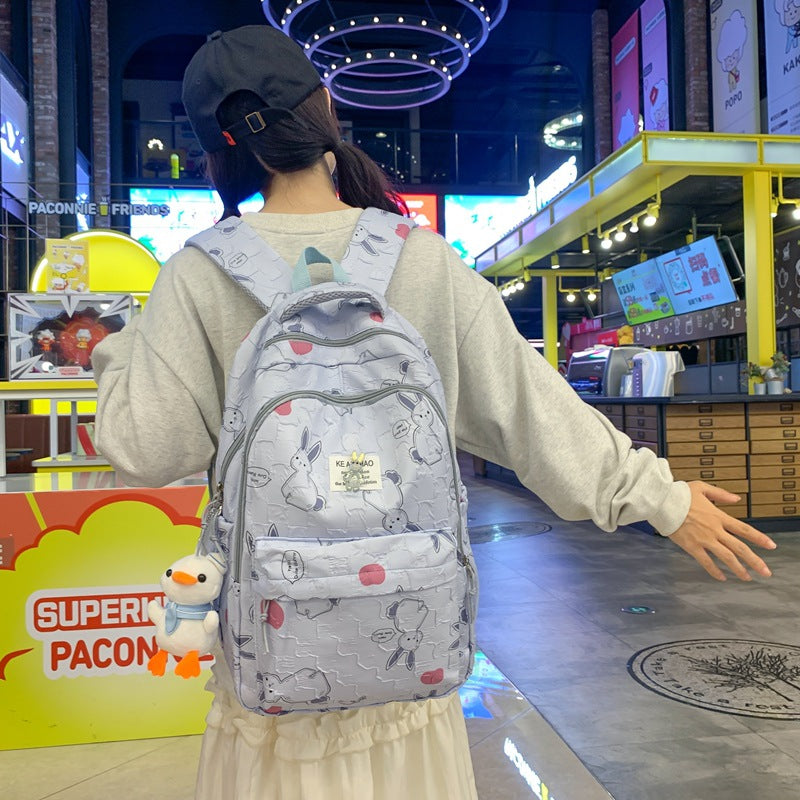 New schoolbag female middle school student girl backpack junior high school student cute cartoon primary school student large capacity backpack