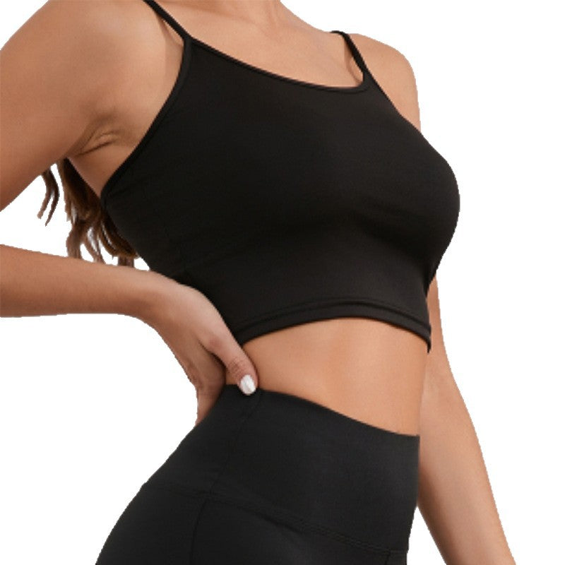 Spring and summer basic thin strap beautiful back vest sports primer underwear chest wrap small suspender top no steel ring yoga