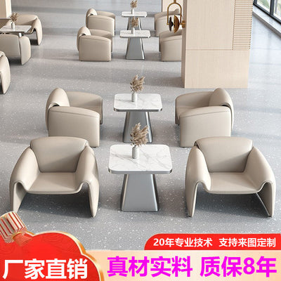 Commercial negotiation table sofa beauty salon rest area office reception single sofa table and chair combination
