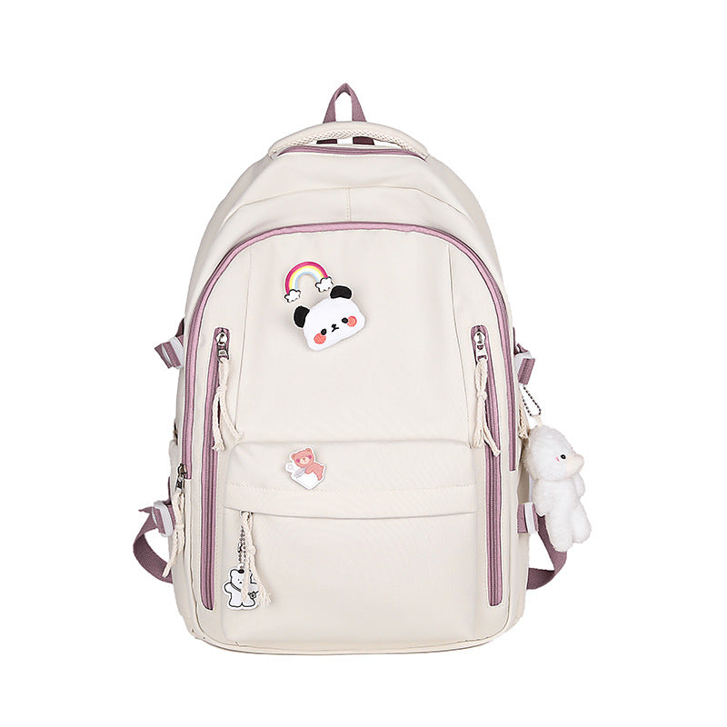 New schoolbag female Korean version Harajufeng junior high school student schoolbag primary school student large capacity backpack cute backpack