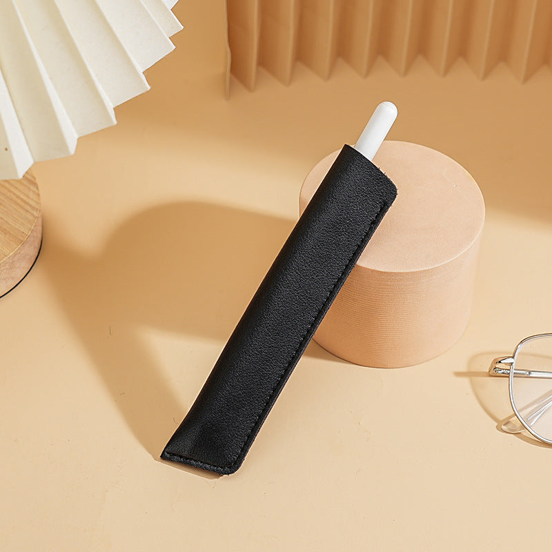 Spot wholesale pen protective cover leather pen cover soft leather business gift printable logo leather ballpoint pen cover